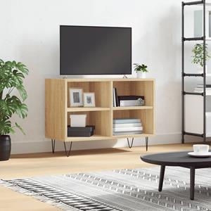VidaXL Tv-meubel 69,5x30x50 cm bewerkt hout sonoma eikenkleurig