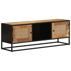 VidaXL Tv-meubel 110x30x40 cm massief ruw mangohout en ijzer