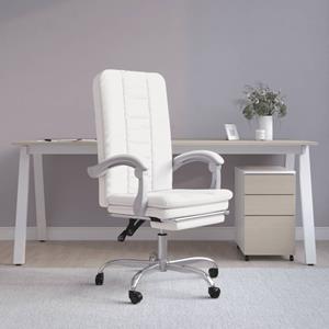 VidaXL Kantoorstoel verstelbaar kuntsleer wit