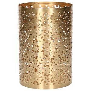 Metalen theelichthouder / windlicht goud type 3 D10 x H15 cm -