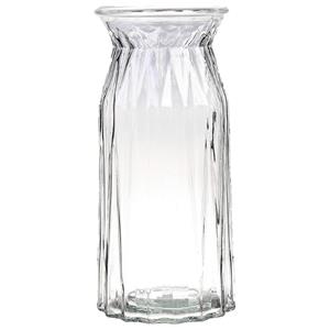 Bellatio Bloemenvaas - helder - transparant glas - D12 x H24 cm -