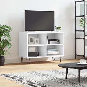 VidaXL Tv-meubel 69,5x30x50 cm bewerkt hout wit