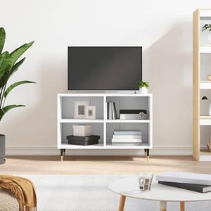 VidaXL Tv-meubel 69,5x30x50 cm bewerkt hout wit
