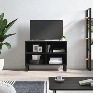 VidaXL Tv-meubel 69,5x30x50 cm bewerkt hout zwart