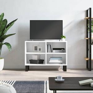 VidaXL Tv-meubel 69,5x30x50 cm bewerkt hout hoogglans wit
