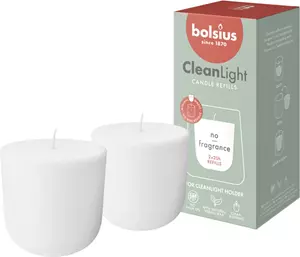 Bolsius Navul cleanlight 20u 2st wit