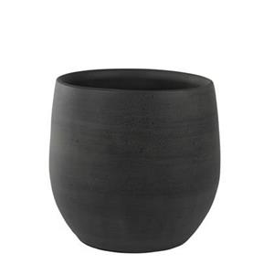 Ter Steege Steege Plantenpot - moderne look - zwart - 31 x 28 cm