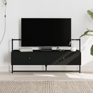 VidaXL Tv-meubel wandgemonteerd 100,5x30x51 cm bewerkt hout zwart