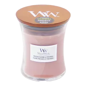 Woodwick Pressed Blooms & Patchouli Medium Candle