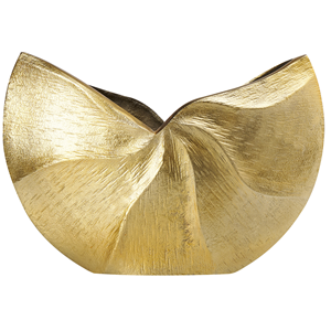Beliani - Blumenvase Aluminium gold 26 cm Handarbeit Dekoration edel Hattusa - Gold