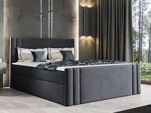 Mobistoxx Boxspring CARMELO 140x200 cm donkergrijs