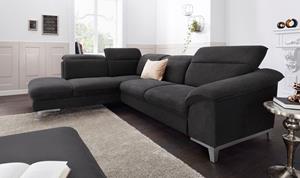 COTTA Polstergarnitur, (Set), Set: bestehend aus Ecksofa und Hocker, Ecksofa wahlweise Bettfunktion