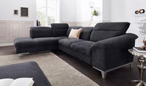 COTTA Polstergarnitur, (Set), Set: bestehend aus Ecksofa und Hocker, Ecksofa wahlweise Bettfunktion