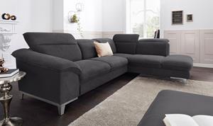 COTTA Polstergarnitur, (Set), Set: bestehend aus Ecksofa und Hocker, Ecksofa wahlweise Bettfunktion