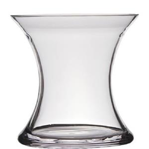 Hakbijl glass Vaas - transparant - x-vorm - glas - 19 x 19 cm