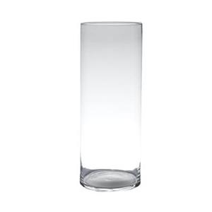 Hakbijl glass Vaas - cilinder - glas - transparant - 60 x 19 cm