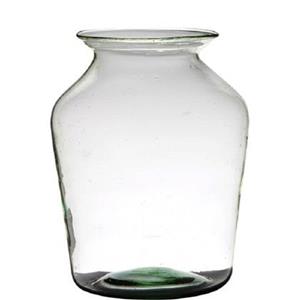 Hakbijl glass Vaas - transparant - gerecycled glas - 36 x 24 cm