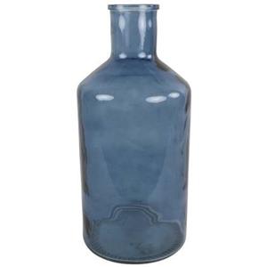 Countryfield Vaas - blauw - transparant glas - XXL fles - D24 x H52cm