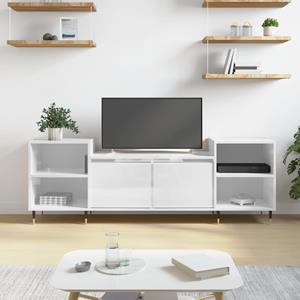 VidaXL Tv-meubel 160x35x55 cm bewerkt hout hoogglans wit
