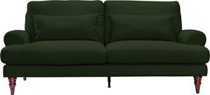 exxpo - sofa fashion 3-zitsbank inclusief schuimstof-vlokkenvulling, houten poten en sierkussens