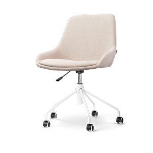 Nolon Nout-Isa bureaustoel beige - wit onderstel