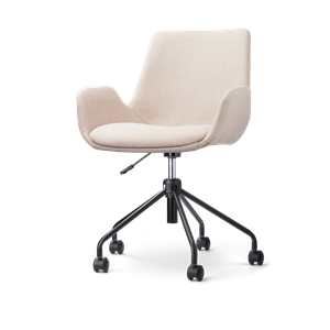Nolon Nout-Eef bureaustoel beige - zwart onderstel