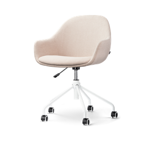 Nolon Nout-Mae bureaustoel beige - wit onderstel