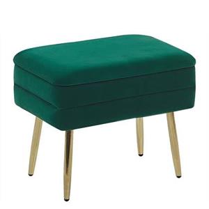 beliani Bank Grün aus Samtstoff 100% Polyester Eisenbeine Retro/Modern Wohnzimmer Schlafzimmer Flur Modern - Grün