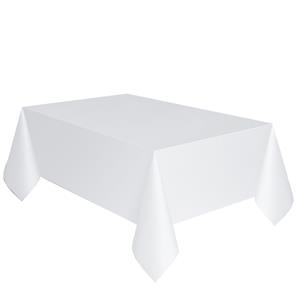 Wit papieren tafelkleed 137 x 274 cm -