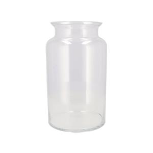 DK Design Bloemenvaas melkbus fles model Milky - transparant glas - D19 x H19 cm -