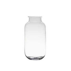 Transparante home-basics vaas/vazen van glas 35 x 17 cm -