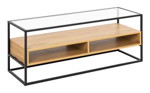 Bendt TV-meubel Maikel Eiken en glas, 120cm - Transparant