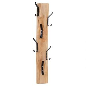 Decoratietakken Wandgarderobe Boomstam | Met zwarte haken | 70cm