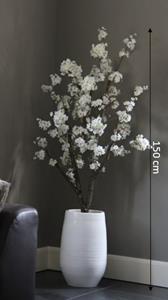 Decoratietakken Bloesemboom Wit zonder pot | Enkel vertakt | 150cm