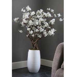 Decoratietakken Fruitbloesemboom Wit met pot | 140cm