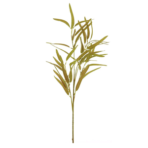 Decoratietakken Smal Eucalyptusblad - Rood/Groen - 90cm
