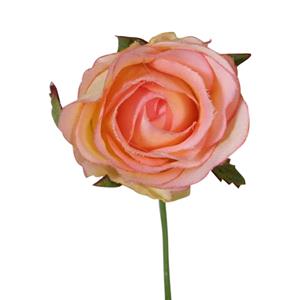 Decoratietakken Roos - Roze/Geel - 15cm