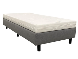 Bedworld Collection Boxspring grijs 90x180 inclusief logeer matras hard ligcomfort