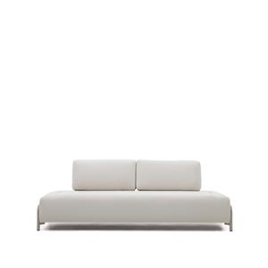 Natur24 Sofa 3-Sitzer-Modul Compo 232 x 82 x 98 cm beiger Chenille, Metall grau