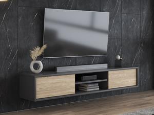 Mobistoxx Tv-meubel FRUNDA 2 klapdeuren antraciet/eik