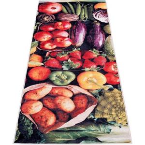 Teppich Kitchen 3080, Sehrazat, rechteckig, Höhe: 6 mm, Küchenläufer, Küchenteppich, Motiv Gemüse, waschbar