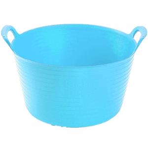 PlasticForte Set van 3x stuks flexibele emmers/wasmanden blauw 56 liter -