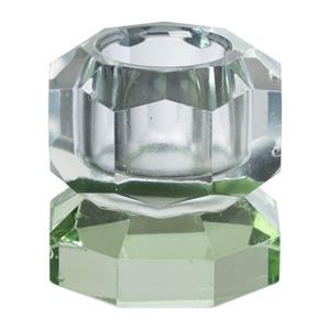 Xenos Dinerkaarshouder kristal 2-laags - blauw/groen - 4x4x4 cm