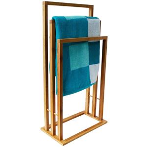 Handtuchhalter Handtuchständer mit 3 Handtuchstangen Bambus Maße: ca. 84 x 42 x 24cm - MSV