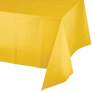Creative Converting Feest tafelkleed van papier - 2x - geel - 274 x 137 cm - Pasen thema tafel versiering -