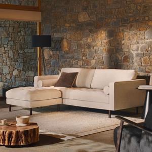 Natur24 Sofa 2-Sitzer-Sofa mit Fußablage Debra 182 x 85 x 178 cm Chenille Couch Neu