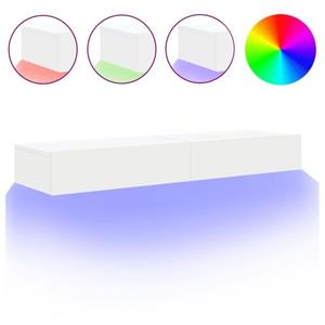 Vidax Tv-meubelen 2 st met LED-verlichting 60x35x15,5 cm wit