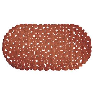 MSV Douche/bad Anti-slip Mat Badkamer - Pvc - Terracotta - 39 X 99 Cm