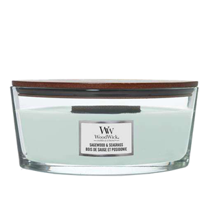 WoodWick Candle Sagewood & Seagrass Ellipse