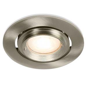 RTM Lighting Platte Inbouwspot |yasser - Rond - Nikkel - Extra Warm Wit - Vervangt 50w Halogeen